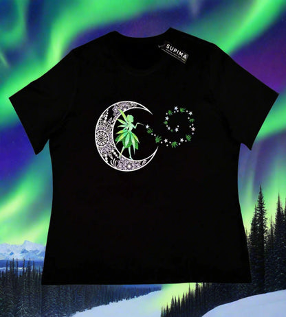 Green Fairee on XL Women's, Black, Short Sleeve Shirt